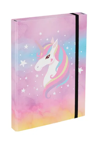 Box na školní sešity A4 BAAGL - Rainbow Unicorn