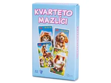 Karty Kvarteto mazlíci 6,5x10x1,5cm 32ks v krabičce