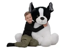 Plyšový francouzský buldoček Plush Friends sedící 78 cm (1)