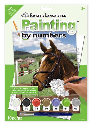 Malování podle čísel 22x30 cm - Kůň v ohradě