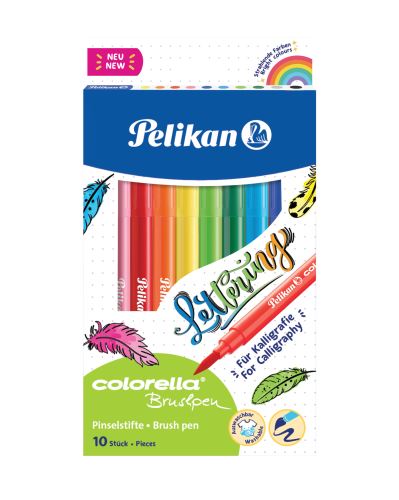 Fixy štětcové Pelikan Colorella, 10 barev