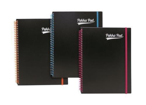 PUKKA PAD Blok "Neon notepad", A4+, mix barev, linkovaný, 100 listů, spirálová vazba