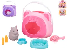 Figurka zvířátko 4,5–6 cm s přepravkou a doplňky - mix motivů a barev