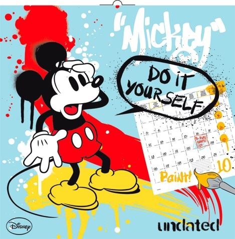 Presco Group Plánovací kalendář Mickey Mouse s omalovánkami, nedatovaný, 30 x 30 cm