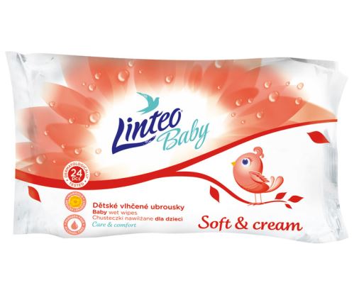 Vlhčené ubrousky Linteo Baby Soft and Cream 24ks