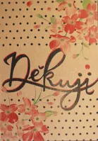 Přáníčko BeBechy - recyklovaný papír - Děkuji2