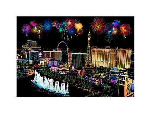 Škrabací obrázek v tubě 75x52 cm - Las Vegas