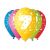 Balónek nafukovací průměr 30cm – potisk číslice "7"
