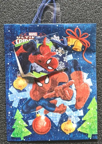 Taška vánoční malá Disney, 14x11cm - Spiderman