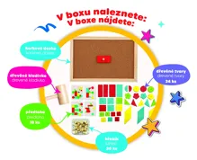 Korková zatloukačka dřevěná s doplňky (1)