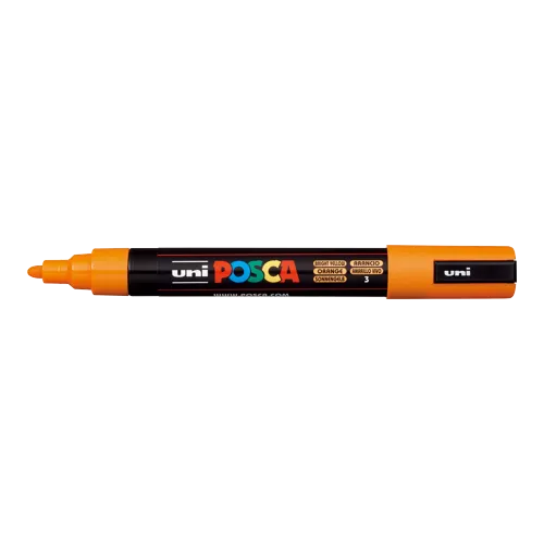 Dekorační popisovač Posca PC-5M, pomerančová (3), 1,8-2,5 mm