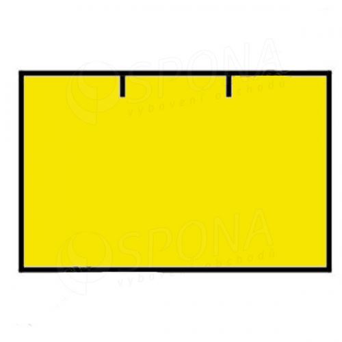 Cenové etikety na kotoučku 25x16 mm CONTACT hranaté - signální žluté