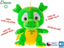 Plyšový dráček Damin 19 cm česky mluvící na baterie