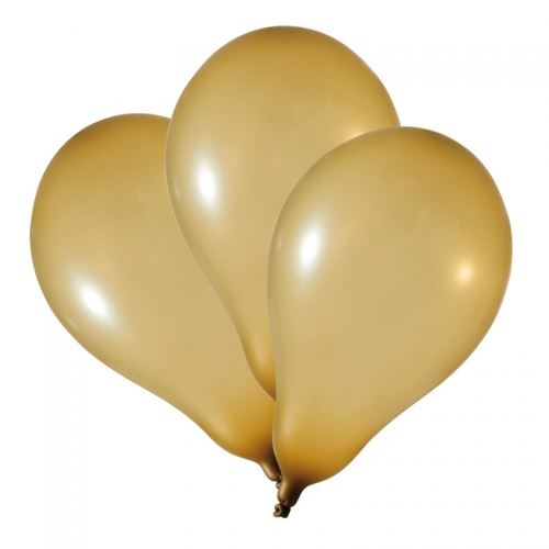Balónky nafukovací - zlaté, 25ks
