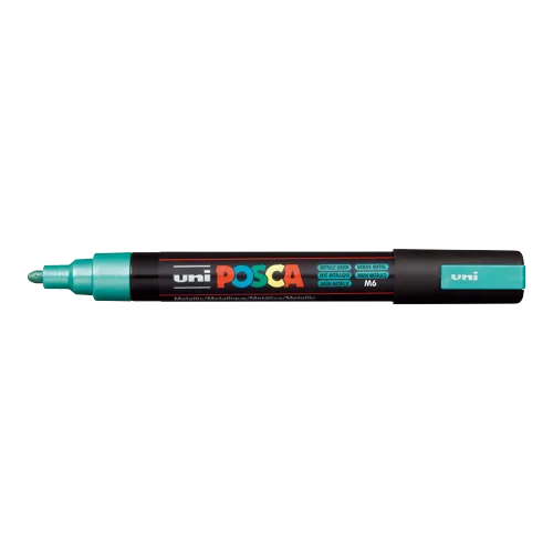 Dekorační popisovač Posca PC-5M, metalová zelená (M6), 1,8-2,5 mm