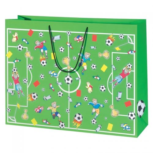 Dárková taška dětská XXL 61 x 46 x 18 cm - Fotbal