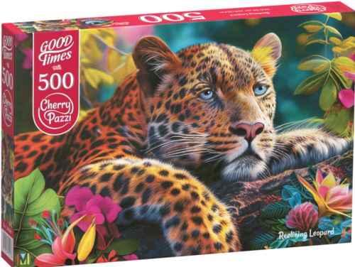 Puzzle 500d. Cherry Pazzi Ležící Leopard