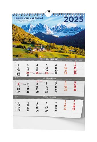 Nástěnný kalendář 2025 Baloušek - Tříměsíční obrázkový