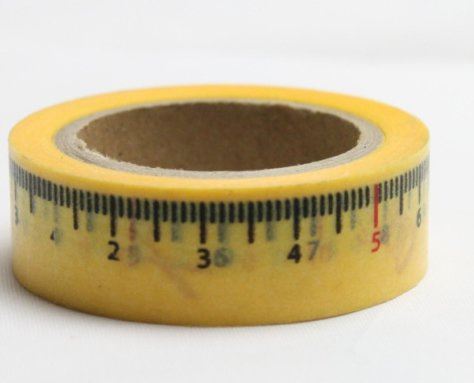 Dekorační lepicí páska - WASHI pásky-1ks metr žlutý