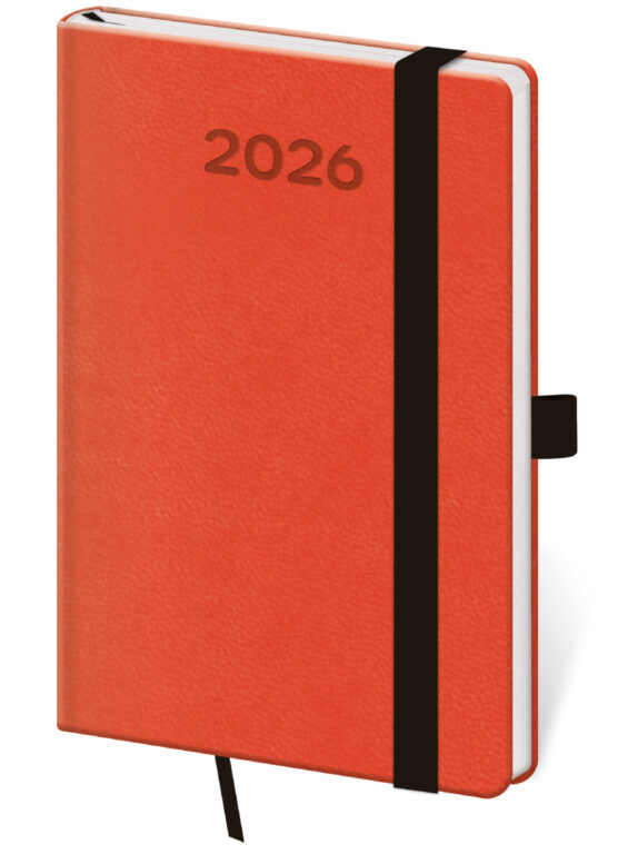 Levně Týdenní diář 2026 Helma kapesní - Print Pop oranžový