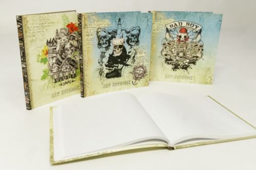 Designová záznamní kniha Fresh, ohebné desky, 165x165mm, 80ls, linka, 70g - mix motivů 2