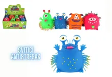 Antistresový mačkací míček příšerka svítící 11 cm - mix motivů