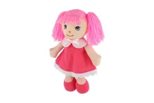 Panenka Mazlinka hadrová s růžovými vlásky 31 cm (3)