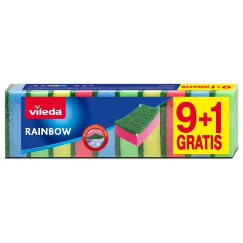 Houbička na nádobí Vileda Rainbow 9+1ks