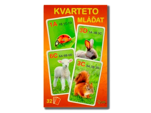 Kvarteto mláďata 6,5x10,5x1,5cm 32ks  v krabičce