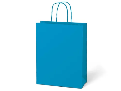 Taška MFP dárková T5 kraft 260x320x100 - modrá