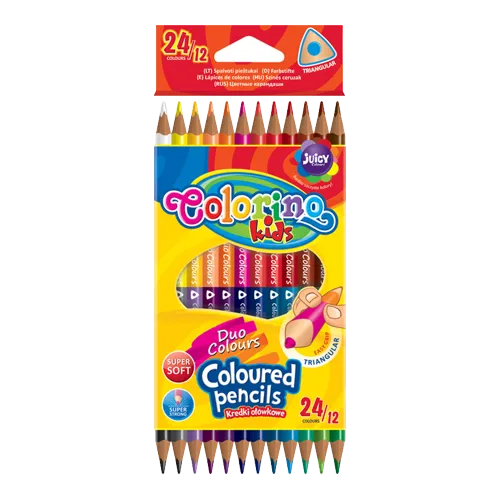 Pastelky Colorino trojhranné oboustranné - 12/24 barev