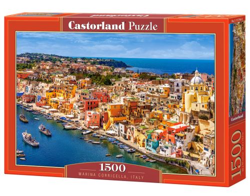 Puzzle Castorland 1500 dílků - Přístav Corricella, Italie