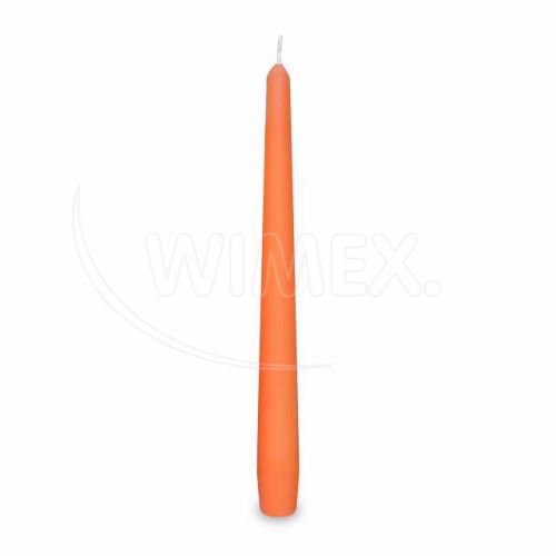 Svíčka kónická 245 mm oranžová, 10ks