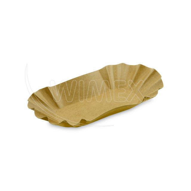 Levně Papírová miska nepromastitelná oválná kraft, FSC Mix, 17,5x10,5x3cm - 250ks