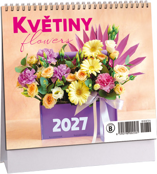 Levně Stolní kalendář mini 2027 Aria Květiny