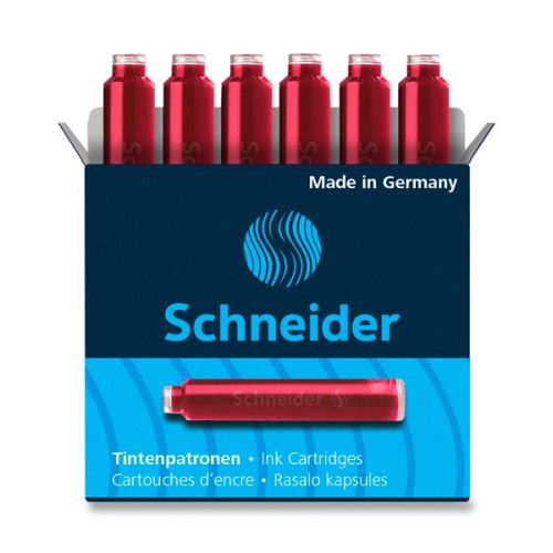 Inkoustové bombičky Schneider, 6 ks - červené
