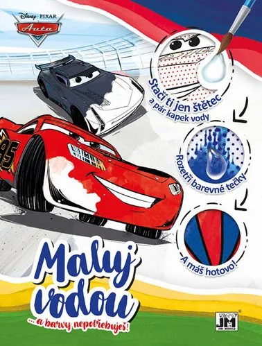 Vodové omalovánky A4 - Disney Cars