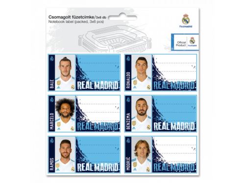 Jmenovky na sešity ARS UNA - Real Madrid