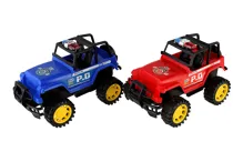 Policejní auto terénní 22 cm na setrvačník - mix barev (2)