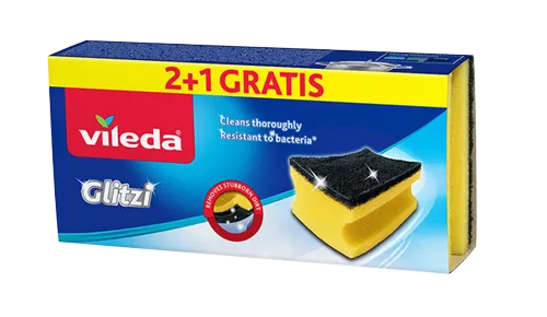 Houbička na nádobí Vileda Glitzi 2+1ks