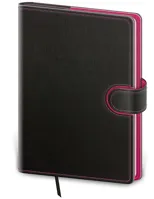 Zápisník tečkovaný (čtverečkovaný) A5 - Flip antracit/magenta Zápisník tečkovaný (čtverečkovaný) A5 - Flip antracit/magenta