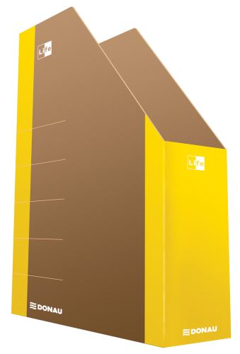 Stojan na časopisy Life, neonově žlutá, karton, 80 mm, DONAU