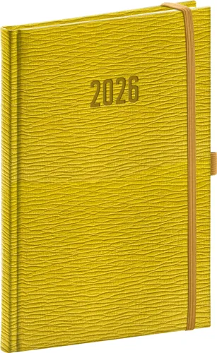 Týdenní diář 2026 NOTIQUE A5 - Rivoli žlutozelený, 15 x 21 cm