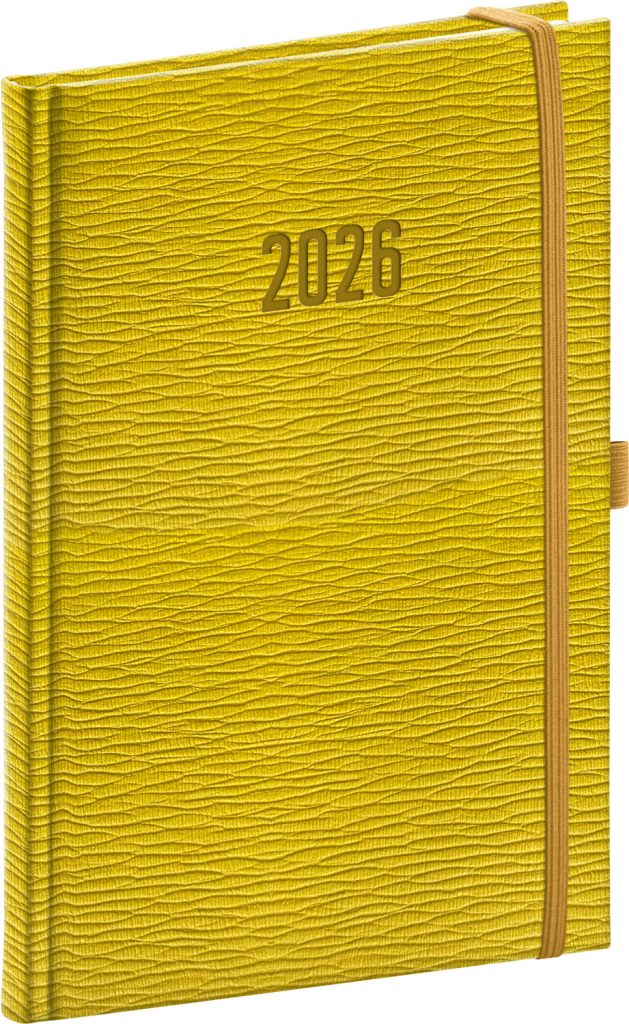 Levně Týdenní diář 2026 NOTIQUE A5 - Rivoli žlutozelený, 15 x 21 cm