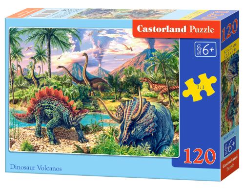Puzzle Castorland 120 dílků - Dinosauří vulkán