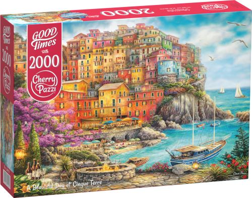 Puzzle Cherry Pazzi 2000 dílků - Krásný den v Cinque Terre