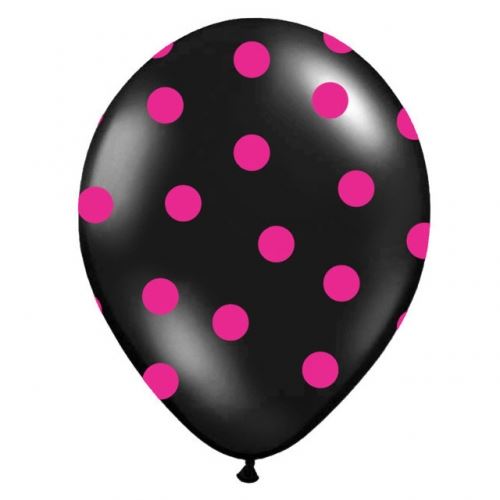 Balónek nafukovací 30 cm s potiskem - černý