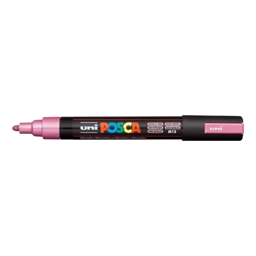 Dekorační popisovač Posca PC-5M, metalová růžová (M13), 1,8-2,5 mm