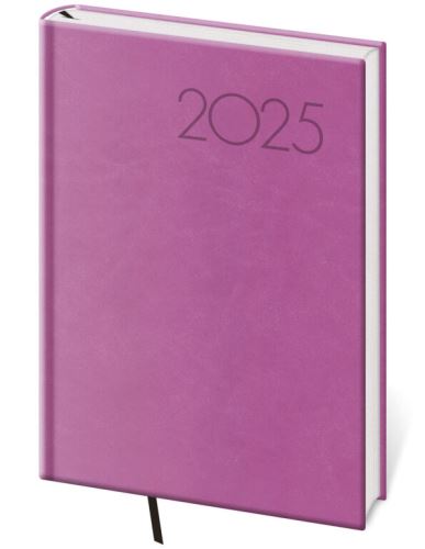 Týdenní diář 2025 Helma A5 - Print Pop fialový