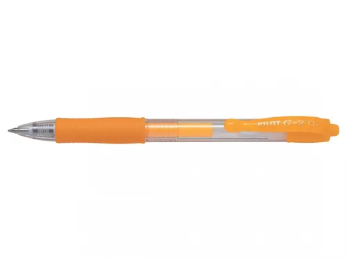 Gelový roller Pilot G-2 NEON, střední hrot 0,7mm - neonová meruňková